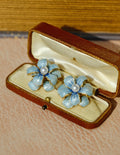 Enamel Flower Pearl Earrings [C1DNG6MA]