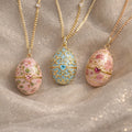 Enameled Egg Pendant Necklace [YK891KTF]