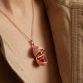 Enameled Egg Pendant Necklace [XM3YSRNX]