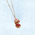 Enameled Egg Pendant Necklace [H2DN6GGV]