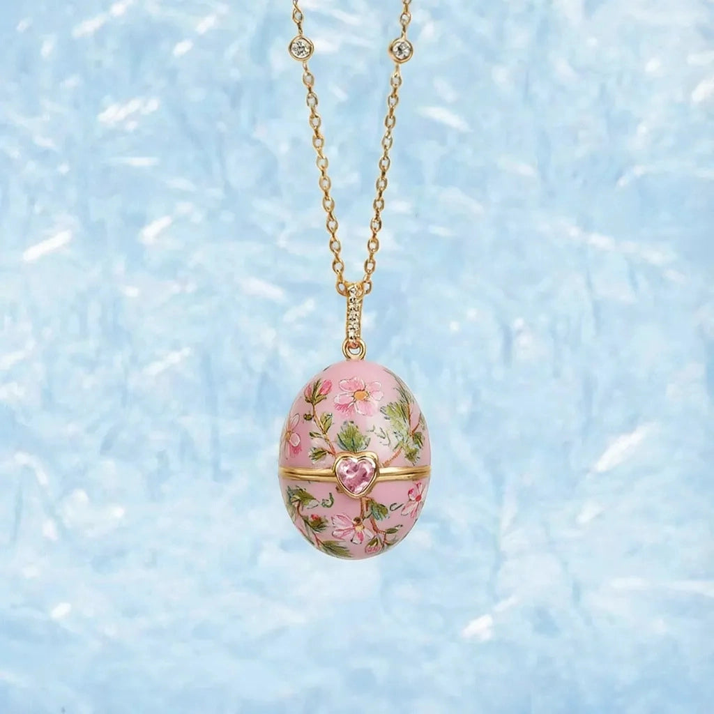 Enameled Egg Pendant Necklace [X68YJNC8]