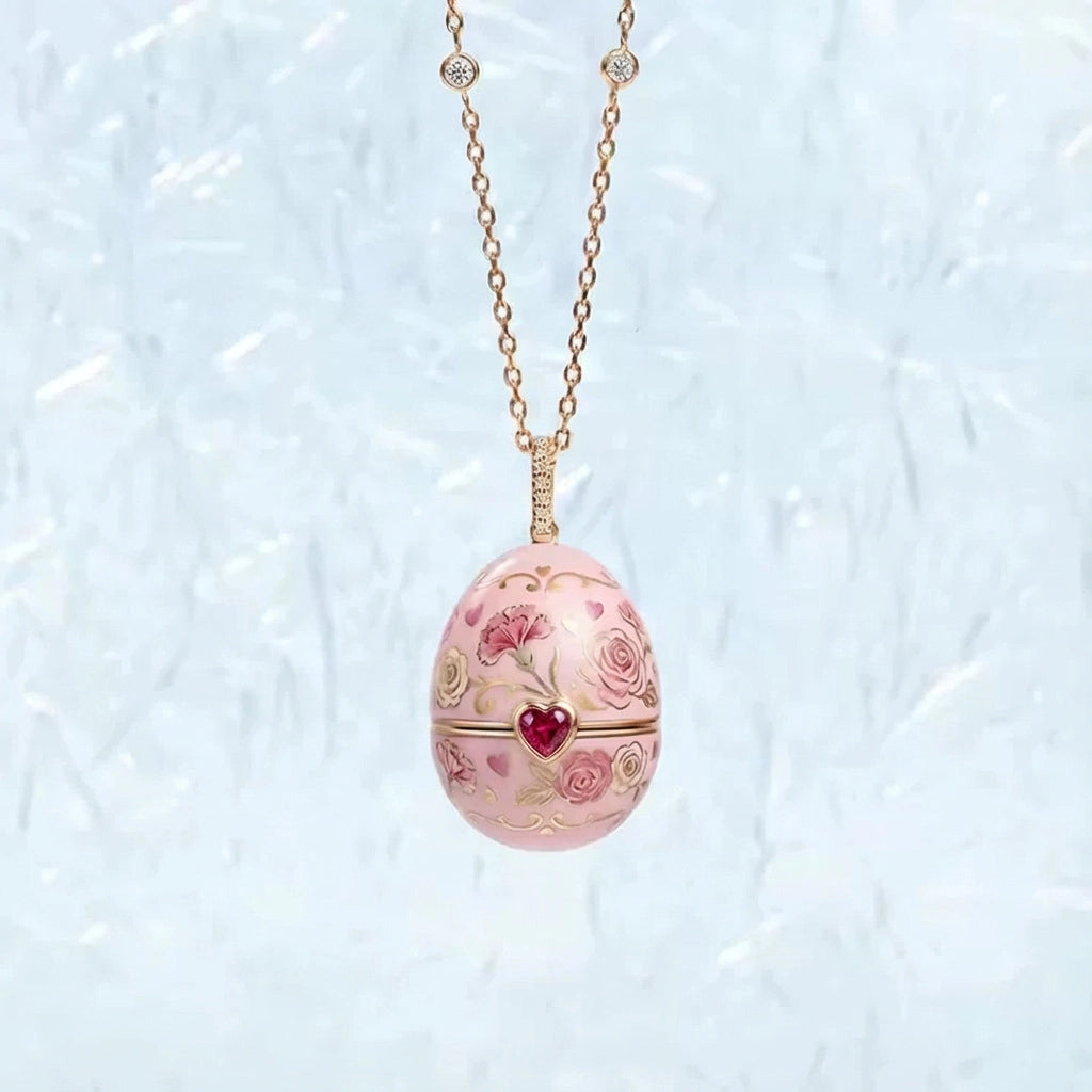 Enameled Egg Pendant Necklace [UJ4QBENU]