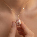 Enameled Egg Pendant Necklace [HS1RELR9]