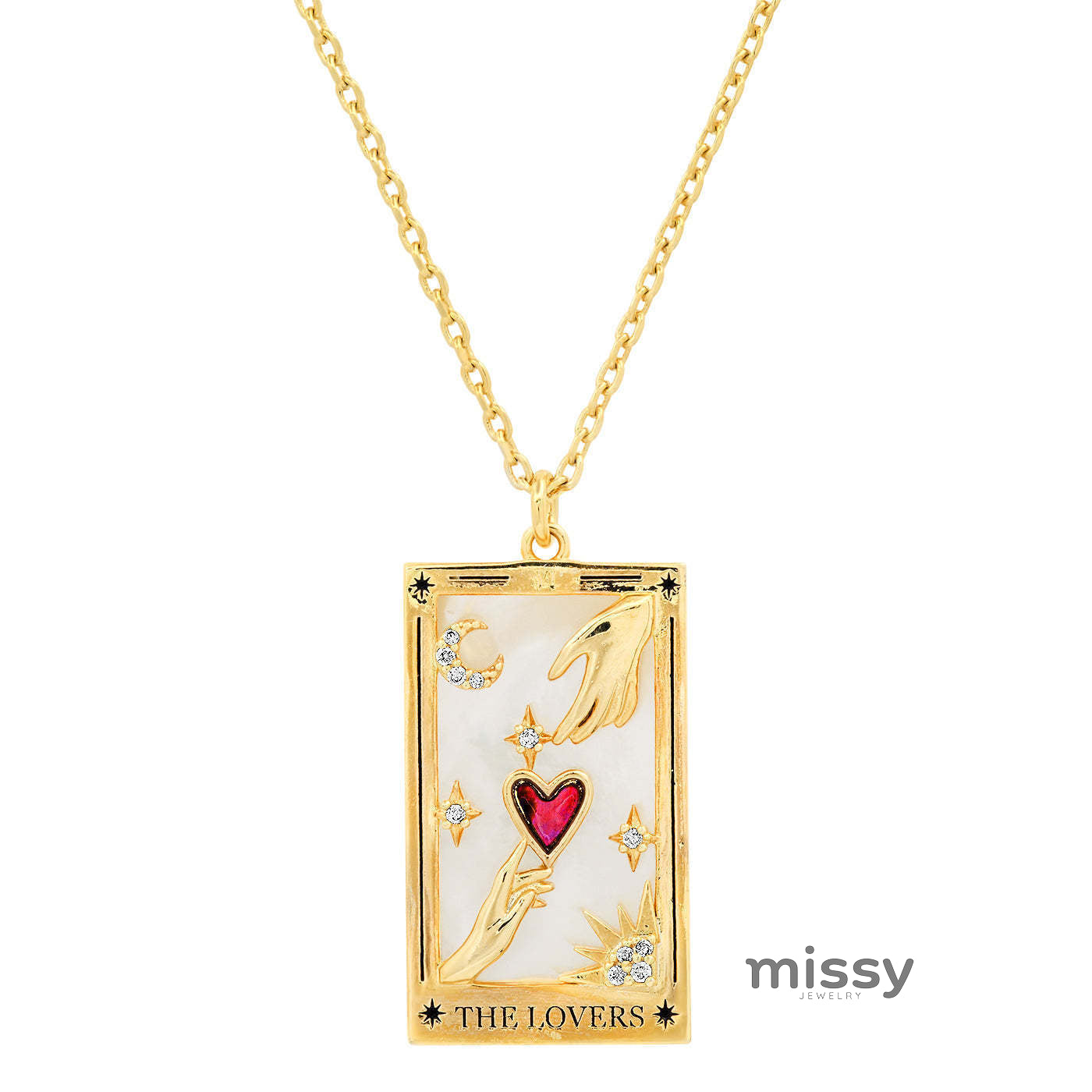 Erynn Gold-Plated Tarot Necklace [D7IWJRXL]