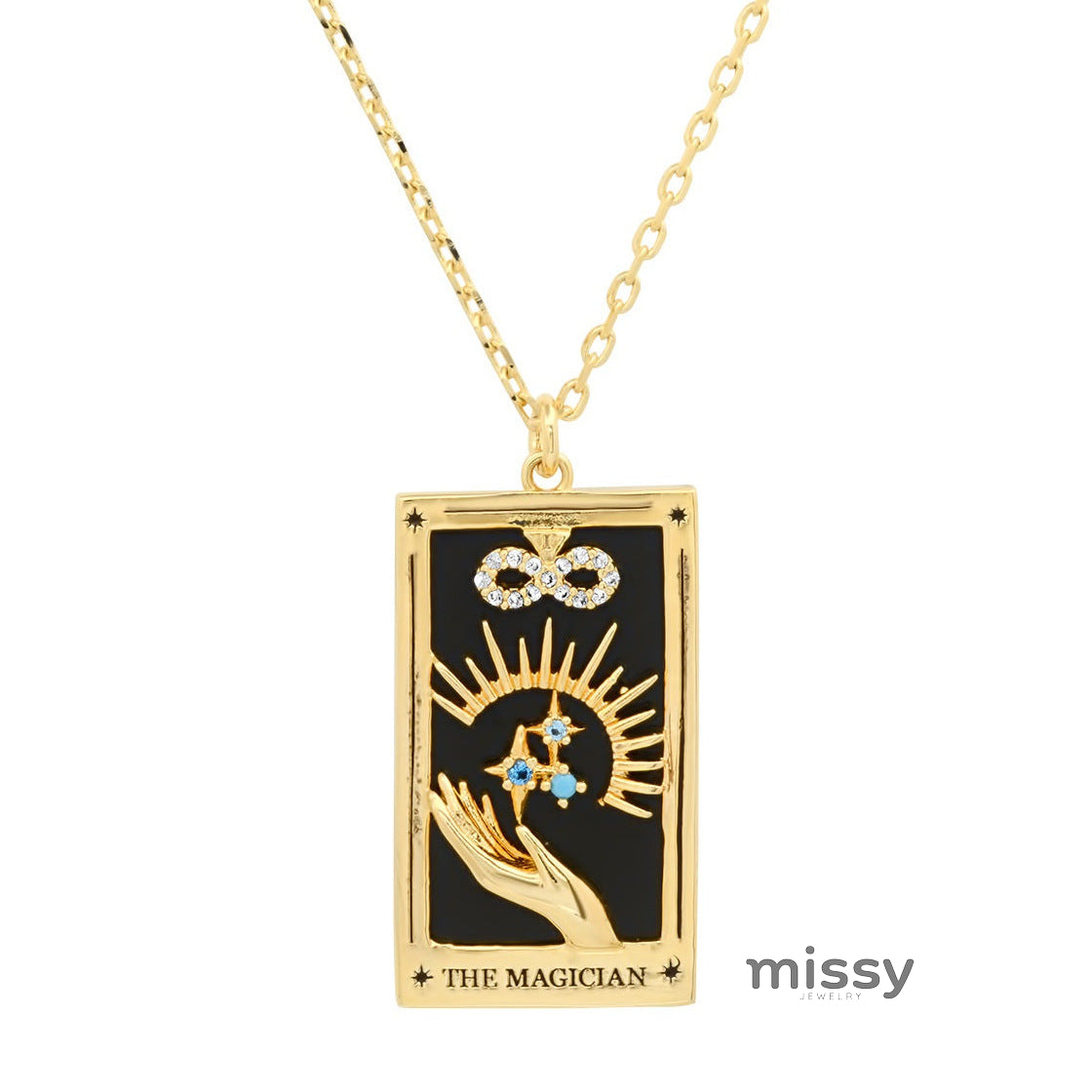 Erynn Gold-Plated Tarot Necklace [B5C7WWFV]