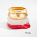 Evalee Statement Resin Bangle [LDULOXCT]