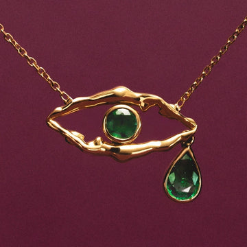 Evil Eye Water Drop Pendant Necklace [2RFZPKG4]