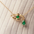 Evil Eye Water Drop Pendant Necklace [ZXINJPM4]