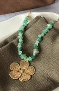 Missy Jewelry Evyn Floral Pendant Gold Necklace