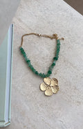 Missy Jewelry Evyn Floral Pendant Gold Necklace