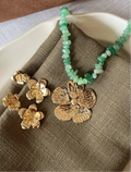 Missy Jewelry Evyn Floral Pendant Gold Necklace