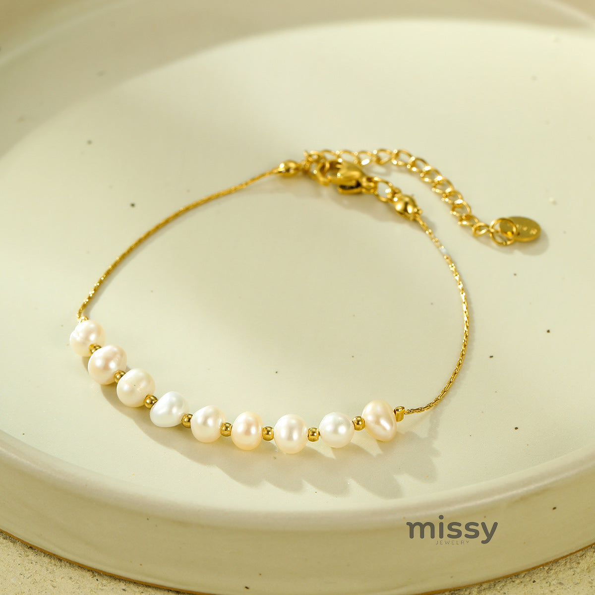 Ezabella Pearl Gold Bracelet [11JN2TG4]