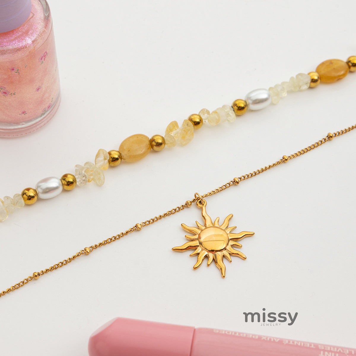 Finlee Sun Layered Necklace [0A4SNOPK]
