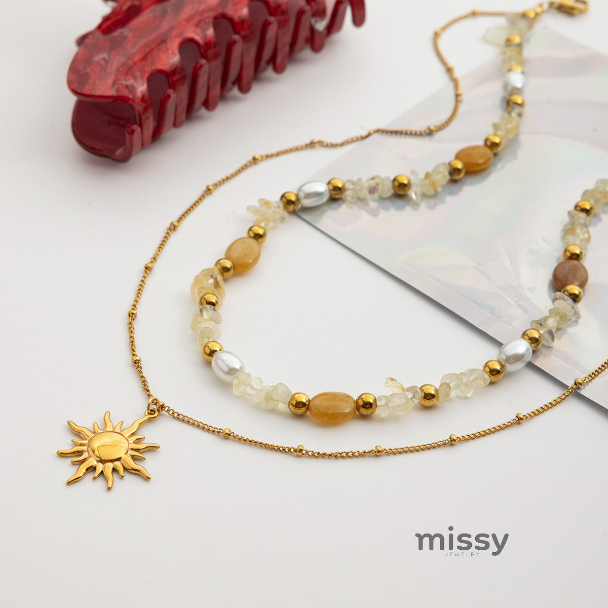 Finlee Sun Layered Necklace [I9J51V7E]