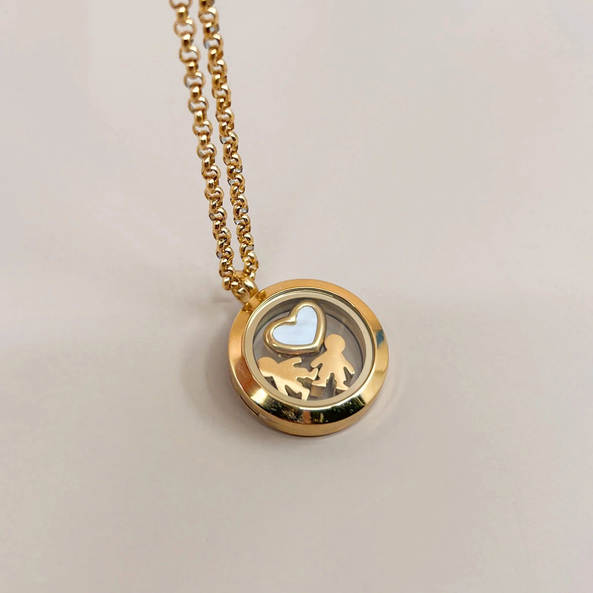 Floating Charm Locket Necklace [EEJMDV0D]