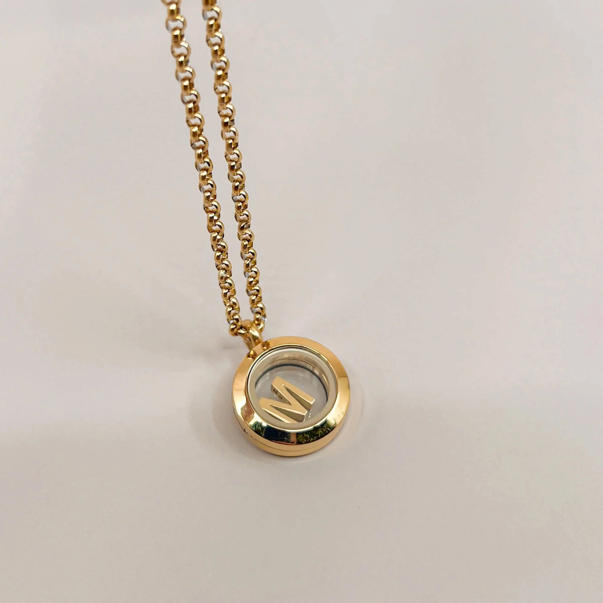 Floating Charm Locket Necklace [ZXOQPERD]