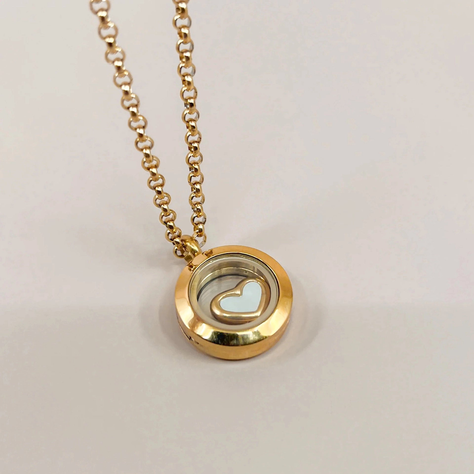 Floating Charm Locket Necklace [QMJ7FM0F]