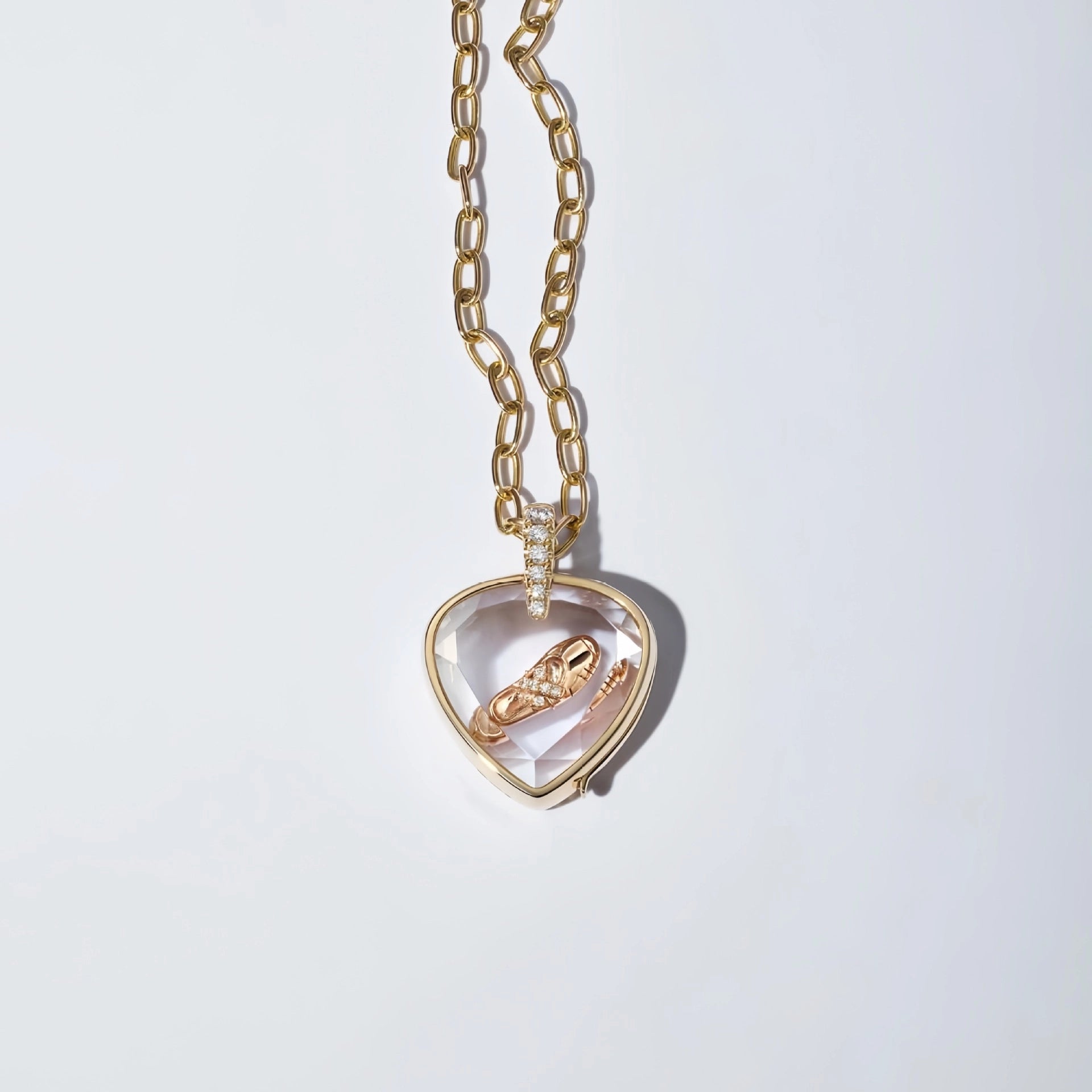 Floating Flower Locket Necklace [SU4JYUWR]