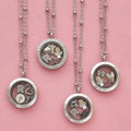 Floating Glass Locket Pendant Necklace [5VNDKE10]