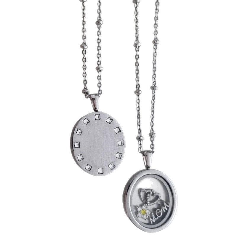 Floating Glass Locket Pendant Necklace [2UQPDRSR]
