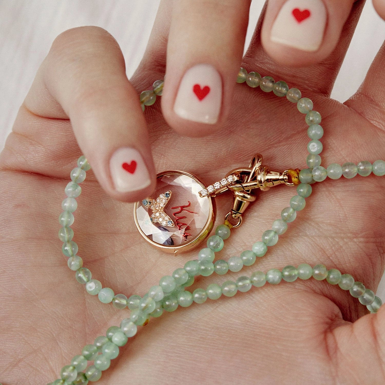 Floating Glass Locket Pendant Necklace [1LFPUA2E]
