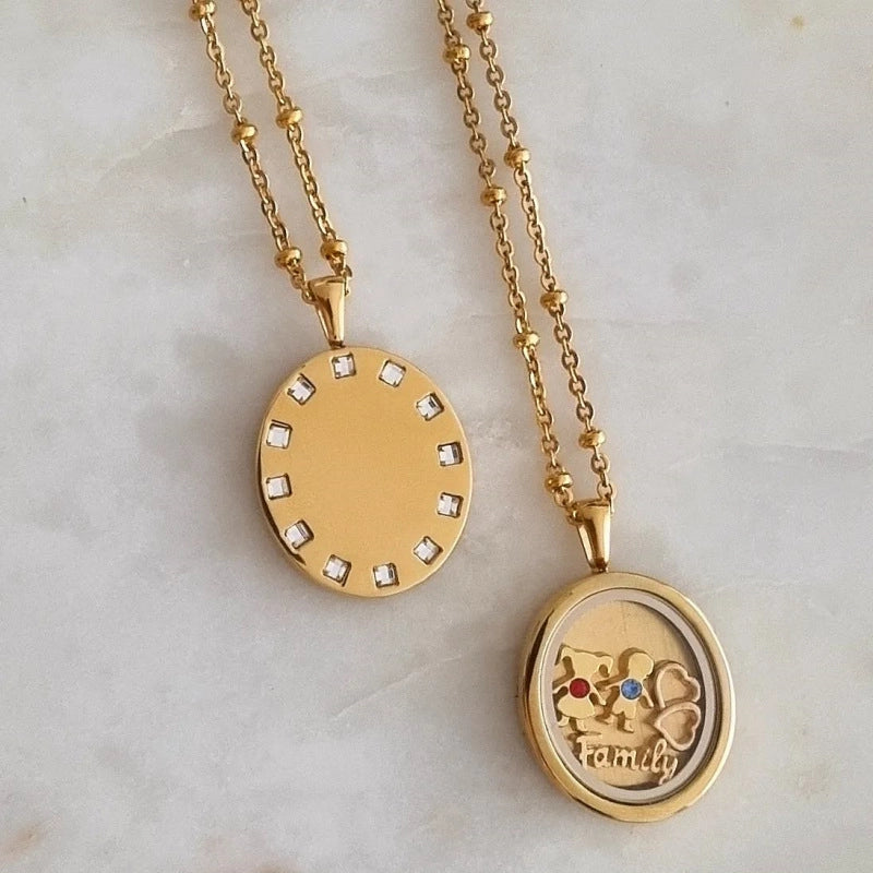 Floating Glass Locket Pendant Necklace [XQW0C1LH]