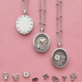 Floating Glass Locket Pendant Necklace [MQANOWA6]