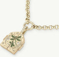 Floral Locket Pendant Necklace [U3LVKWRZ]