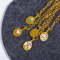 Floral Locket Pendant Necklace [EWCIRLBF]