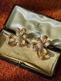 Floral Zircon Ear Clips [WWQKONUH]