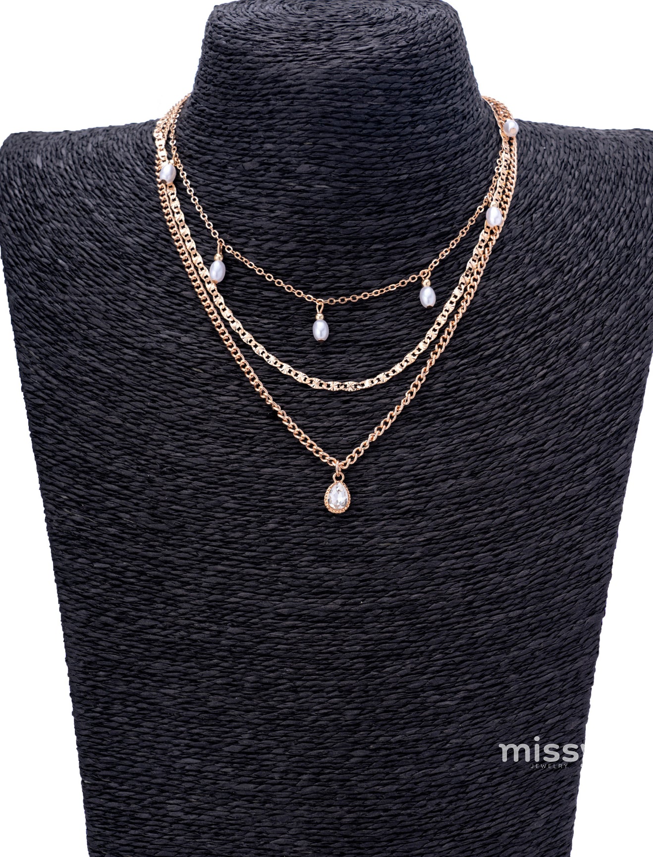 Florence Layered Pearl Necklace [A6JRW2JG]
