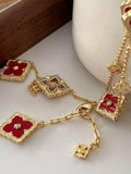 Four-Leaf Flower Pendant Necklace [SSX3VX7H]