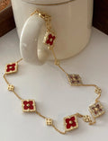 Four-Leaf Flower Pendant Necklace [WCA8BWE4]