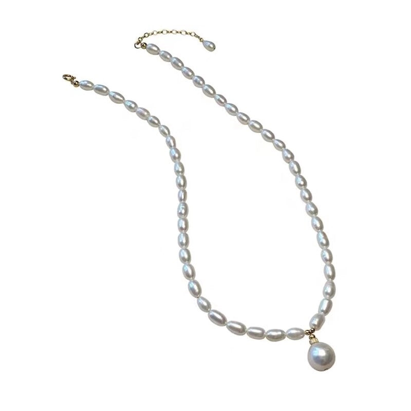 Freshwater Pearl Sterling Silver Necklace [32VE0UB0]