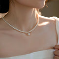 Freshwater Pearl Sterling Silver Necklace [7VEQ3X30]
