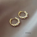 Fynlee Delicate Pearl Huggie Earrings [2B84S3W5]