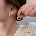 Fynlee Delicate Pearl Huggie Earrings [J62IXE59]