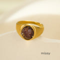 Fynlee Natural Stone Ring [QX41F4PS]