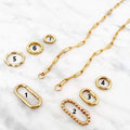 Geometric Charm Chain Necklace [9TOA9YMJ]