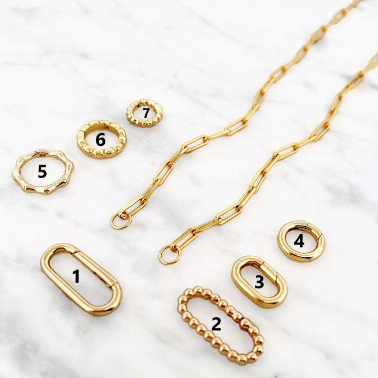 Geometric Charm Chain Necklace [9TOA9YMJ]