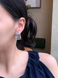 Geometric Hollow Square Stud Earrings [IATCKPFM]