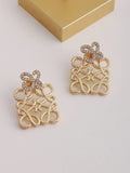 Geometric Hollow Square Stud Earrings [WOPDPR1H]