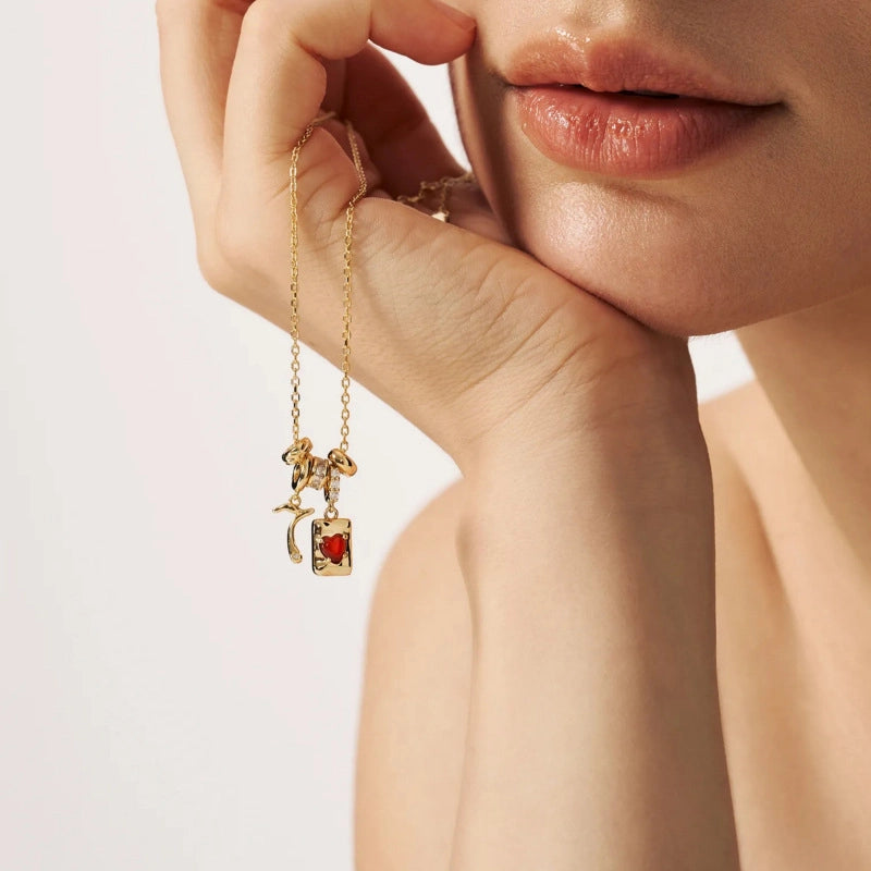 Geometric Pendant Layered Necklace [2WH6HT77]