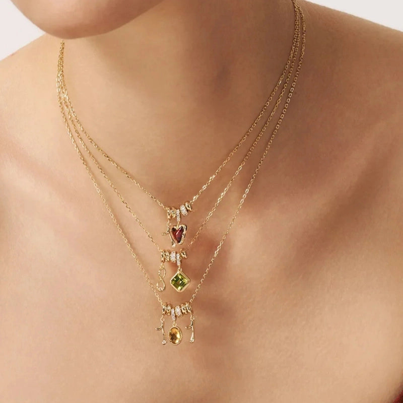 Geometric Pendant Layered Necklace [K1SS5DY2]