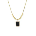 Geometric Pendant Snake Chain Necklace [17T1QYIJ]