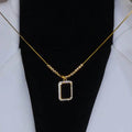 Geometric Pendant Snake Chain Necklace [NROR7HVK]