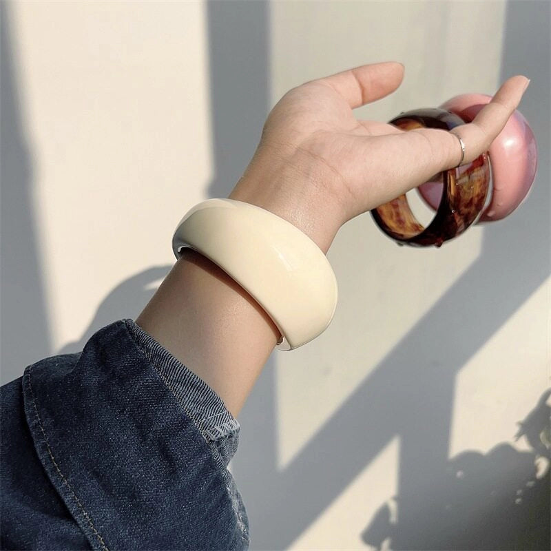 Geometric Resin Bangle Bracelet [RVA2OWHG]