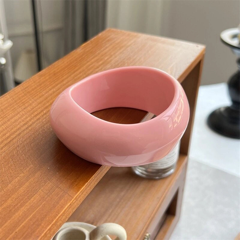 Geometric Resin Bangle Bracelet [LTUZ83QR]