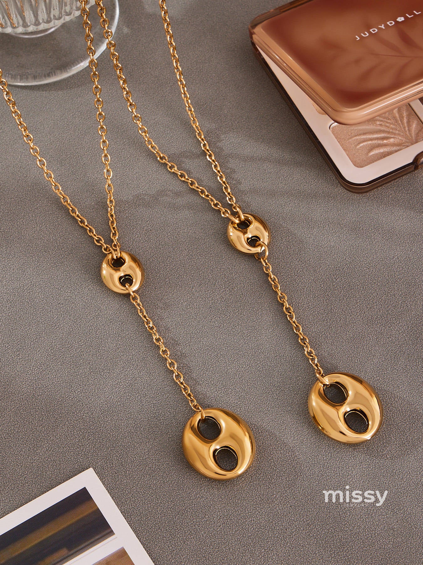 Geovanna Oval Link Y-Chain Necklace [MO8F58YJ]