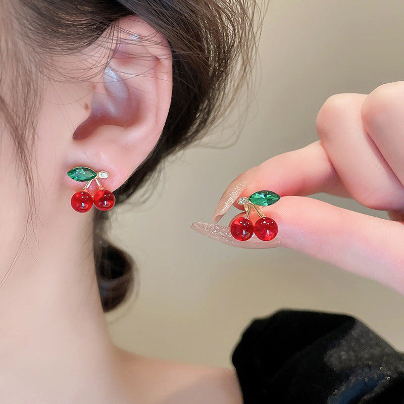 Gertrude Sparkling Cherry Earrings [7HJ2H2EZ]